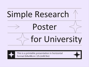 Prosty plakat badawczy dla uniwersytetu
