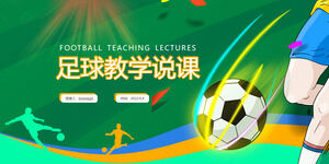 Pobierz szablon materiałów szkoleniowych programu PowerPoint do wykładów z kreskówek dotyczących piłki nożnej