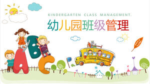 Color Cartoon Kindergarten Class Management PPT Download