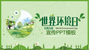 Plantilla PPT de promoción del Día Mundial del Medio Ambiente verde y frescoDescargar