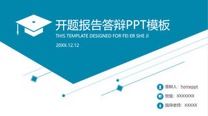 قم بتنزيل قالب PPT للتقرير الافتتاحي لأطروحة التخرج الزرقاء الموجزة