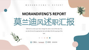 Descărcați șablonul PPT pentru Raportul de potrivire dinamică a culorilor Morandi