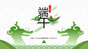 PPT template for the theme class meeting of Dragon Boat Festival