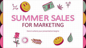 마케팅을 위한 여름 세일
