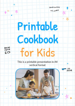 子供向けの印刷可能なクックブック