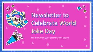 Newsletter pour célébrer la Journée mondiale de la blague