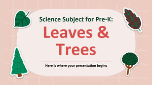 Научный предмет для Pre-K: листья и деревья
