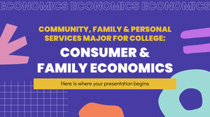 Społeczność, rodzina i usługi osobiste Specjalizacja dla College: Consumer & Family Economics