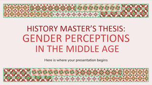 Магистерская работа по истории: гендерное восприятие в средние века.