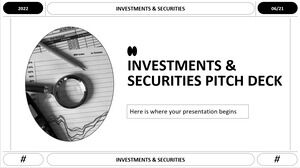 Pitch Deck pentru investiții și valori mobiliare