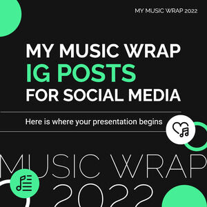 Sosyal Medya için My Music Wrap IG Gönderileri