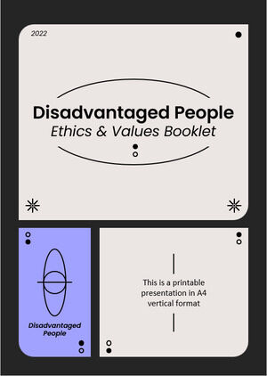 Folheto de Ética e Valores de Pessoas Desfavorecidas