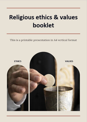 Буклет о религиозной этике и ценностях