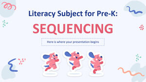 Literacy Subject for Pre-K: Sequencing