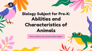 Предмет биологии для Pre-K: Способности и характеристики животных