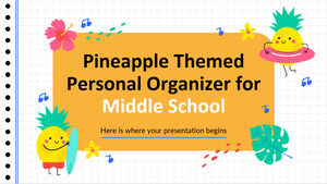 Persönlicher Organizer mit Ananas-Motiv für die Mittelschule