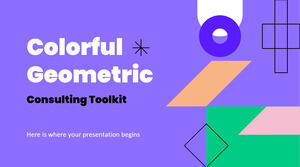 Kit de ferramentas de consultoria geométrica colorida