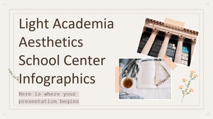 Light Academia Aesthetics School Infographie