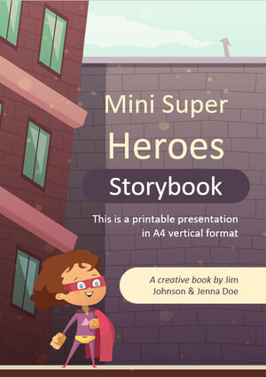 Mini livro de histórias de super-heróis