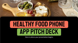 건강 식품 전화 앱 피치덱