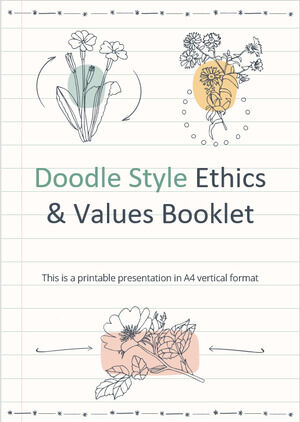 Doodle 스타일 윤리 및 가치 소책자