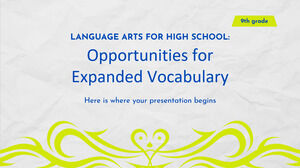 Limbă pentru liceu - Clasa a IX-a: Oportunități pentru Vocabular extins