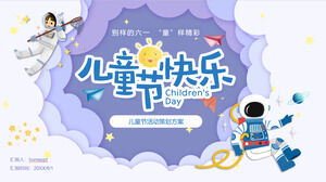 Kartun Space Wind Skema Perencanaan Kegiatan Hari Anak Internasional Unduh Templat PPT