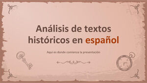 Analysis of Spanish Historical Texts