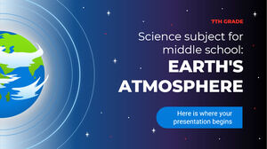 Matière scientifique pour le collège - 7e année : l'atmosphère terrestre
