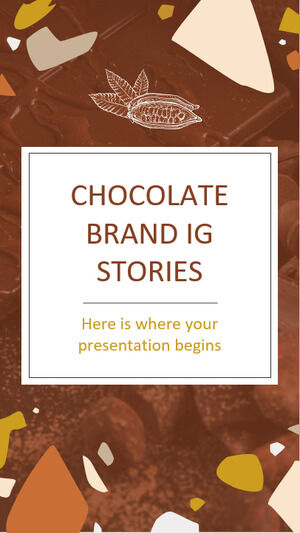 Storie IG del marchio di cioccolato