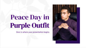 紫色服装的和平日
