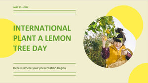 Internationaler Tag des Pflanzens eines Zitronenbaums