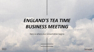 Incontro d'affari all'ora del tè in Inghilterra