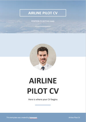 CV pilota linii lotniczych