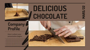 Profil de l'entreprise de délicieux chocolats