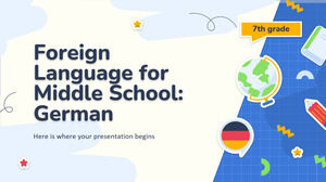 中学校7年生の外国語：ドイツ語