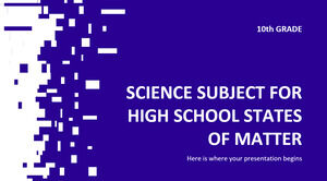 Materia di scienze per la scuola superiore - 10th Grade: Stati della materia