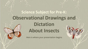 Pre-K 과학 과목: 곤충 관찰 그림 및 구술