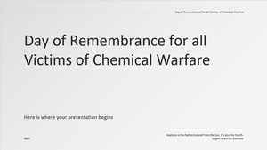 Dia em Memória de Todas as Vítimas da Guerra Química