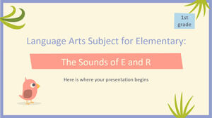 Disciplina de Letras do Ensino Fundamental - 1º ano: Os sons do e e do r
