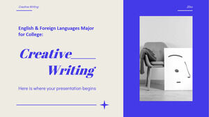 Engleză și limbi străine Major pentru facultate: Scriere creativă