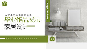 Green Indoor Home Design Graduation Work Exhibition PPT Template Download