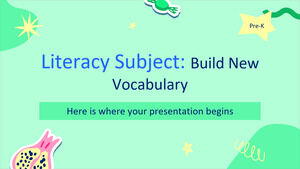 Sujet d'alphabétisation pour le pré-K : Construire un nouveau vocabulaire