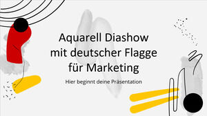 Presentazione della bandiera tedesca dell'acquerello per il marketing