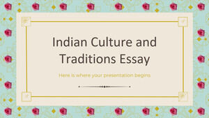 Ensayo de cultura y tradiciones indias