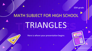 مادة الرياضيات للمدرسة الثانوية - الصف العاشر: مثلثات