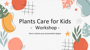 어린이 워크샵을 위한 식물 관리