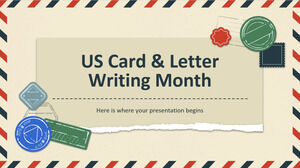 US-Monat zum Schreiben von Karten und Briefen