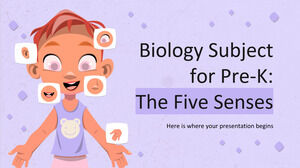 Materia de biología para niños: Los cinco sentidos
