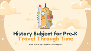 Subiect de istorie pentru pre-K: Călătorie prin timp